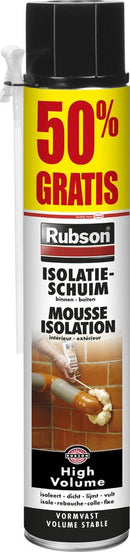 Rubson High Volume Purschuim 750ML + 50% GRATIS | PURSchuim Isolatie & Constructie | Purschuim Voor Binnen & Buiten Gebruik | Purschuim Can Inclusief Rietje