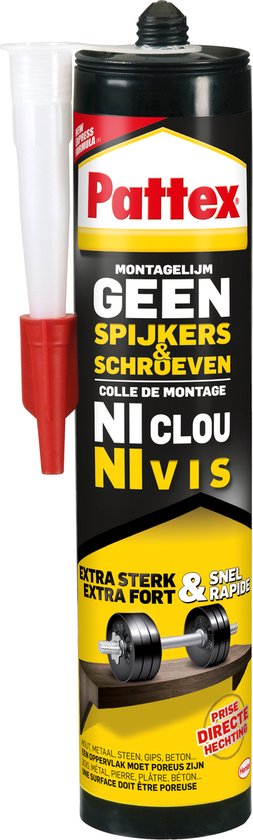 Pattex Montagekit 400 gr | Montagekit Geschikt voor binnen & buiten | Universeel gebruik| Extreem sterk Montagekit