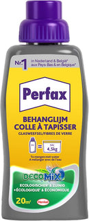 Perfax DecoMix 500 g Glasweefsel | Behanglijm concentraat flacon | Opbergbare Behanglijm concentraat | Makkelijk Mixbare Behanglijm | 80% minder plastic verbruik.