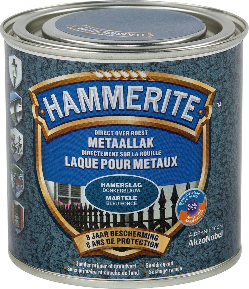 Hammerite Metaallak - Hamerslag - Donkerblauw - 0.25L