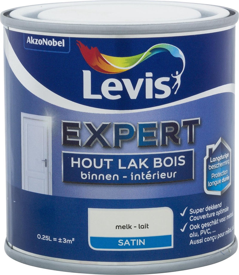 Levis Expert Houtlak Binnen - Satin - Melk - 0.25L