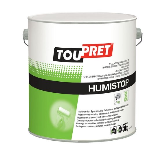 TouPret Humistop - Vochtscherm - Beschermt plamuur, verf en muurbekledingen 1KG