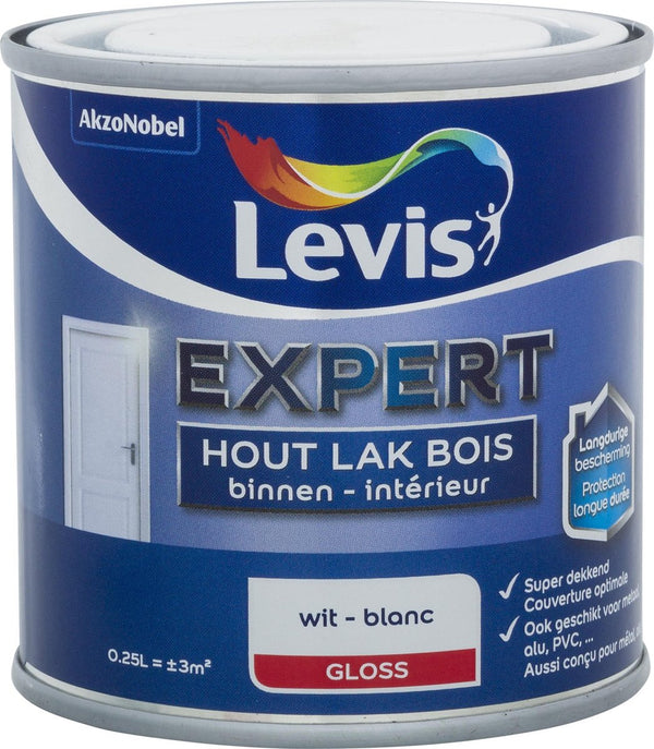 Levis Expert Houtlak Binnen - Gloss - Wit - 0.25L