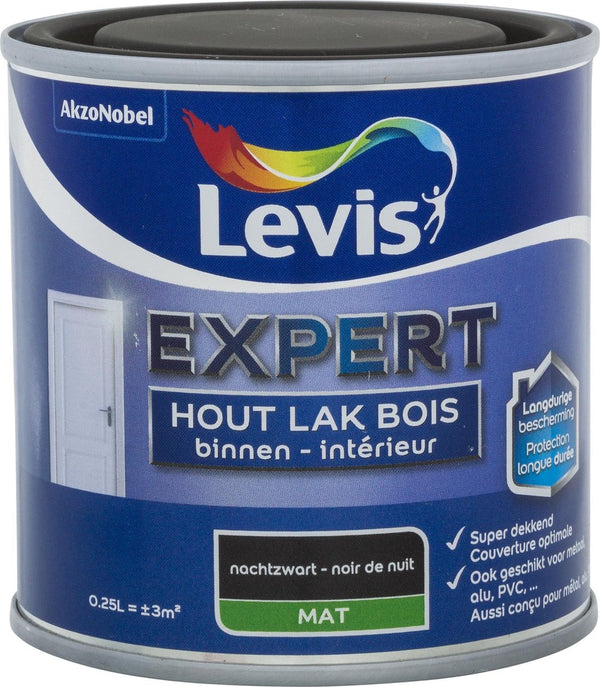 Levis Expert Houtlak Binnen - Mat - Nachtzwart - 0.25L