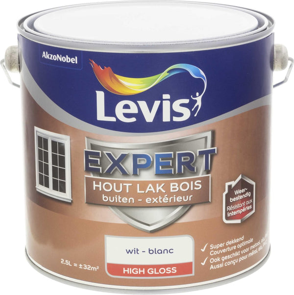 Levis Expert Lak Buiten - High Gloss - Wit - 2,5L