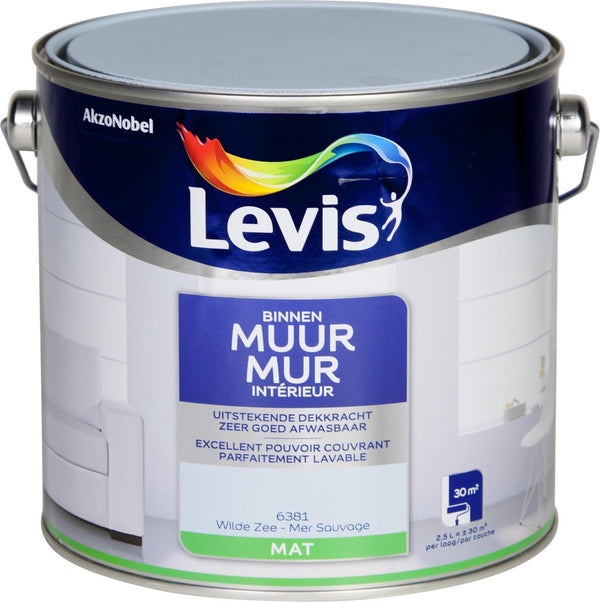 Levis Muur Binnen - Wilde Zee - Mat - 2.5L