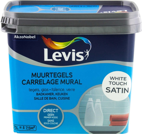 Levis Muurtegels Verf - Satin - White Touch - 0.75L