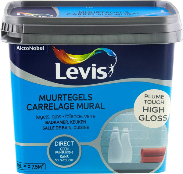 Levis Muurtegels Verf - Hoogglans - Plume Touch - 0.75L