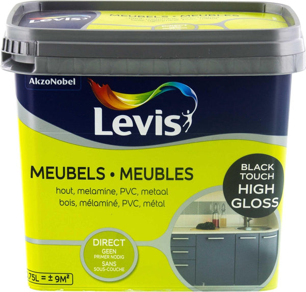 Levis Meubels Verf - High Gloss - Black Touch - 0.75L