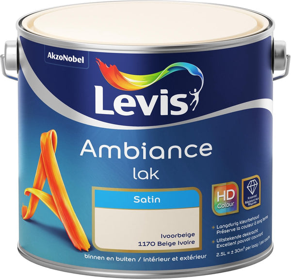 Levis Ambiance Lak - Satin - Ivoorbeige - 2,5 L