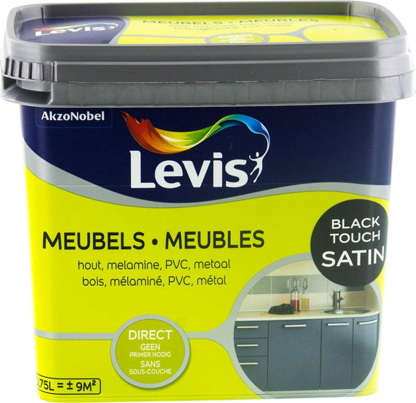 Levis Meubels Verf - Satin - Black Touch - 0.75L