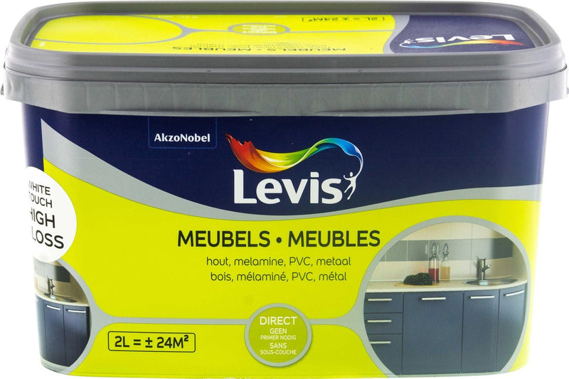 Levis Meubels Verf - High Gloss - White Touch - 2L