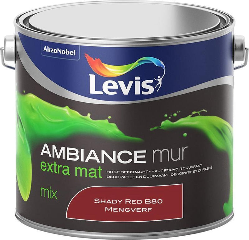 Levis Ambiance Muurverf - Extra Mat - Shady Red C60 - 2,5L