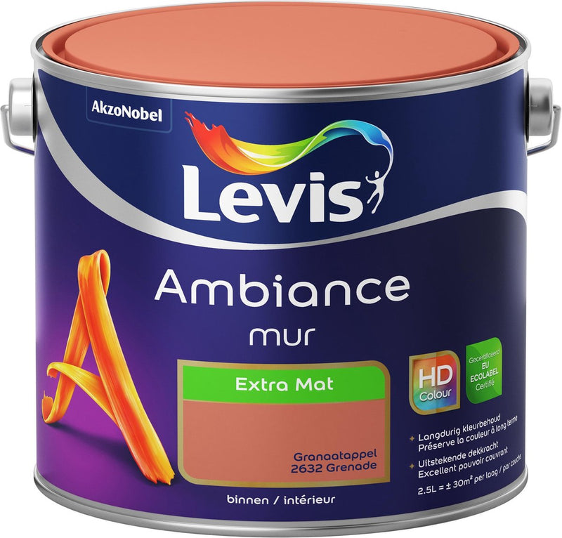 Levis Ambiance Muurverf - Extra Mat - Leliewit - 2,5L