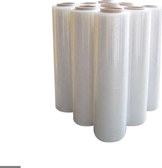 Pallet Stretch Wrap-Transparante Hand Wikkelfolie-19 micron - 50 cm x 300 meter - Per Rol