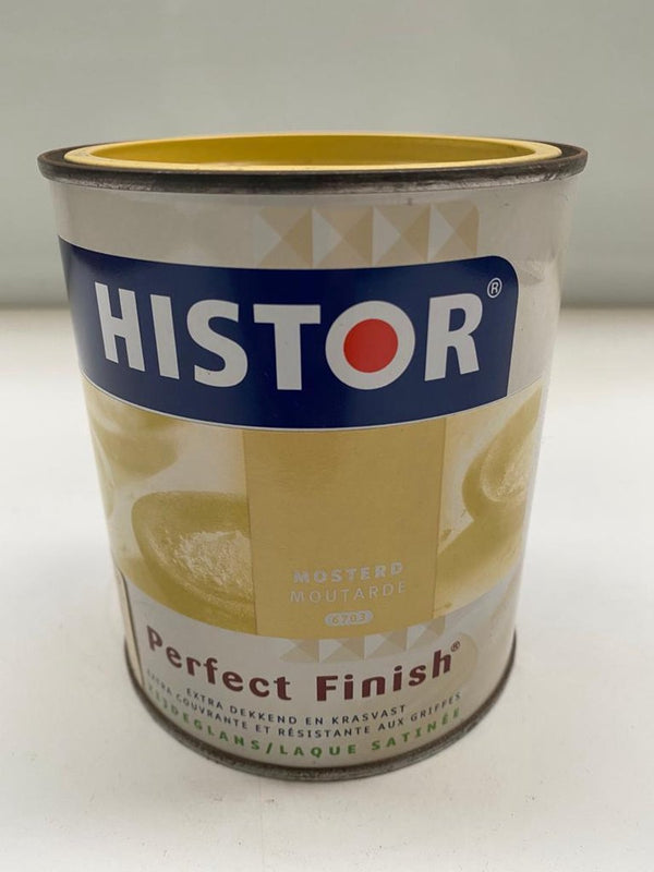 HISTOR - Perfect Finish - Zijdeglans LAK - Houtverf 0.75L "MOSTERD 6703"