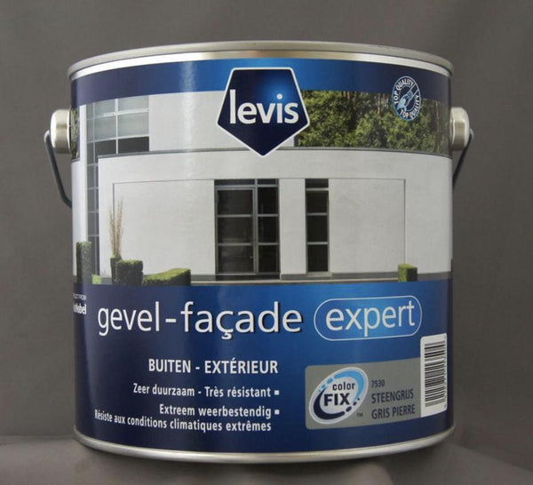 Levis Gevel Expert muurverf zijdeglans steengrijs 1 L