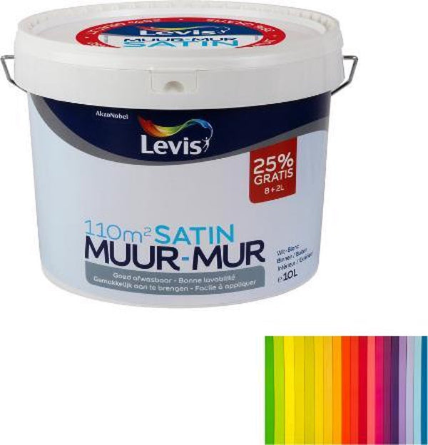 Levis Muur & Plafond Satin Ivoorbeige 8+2 L