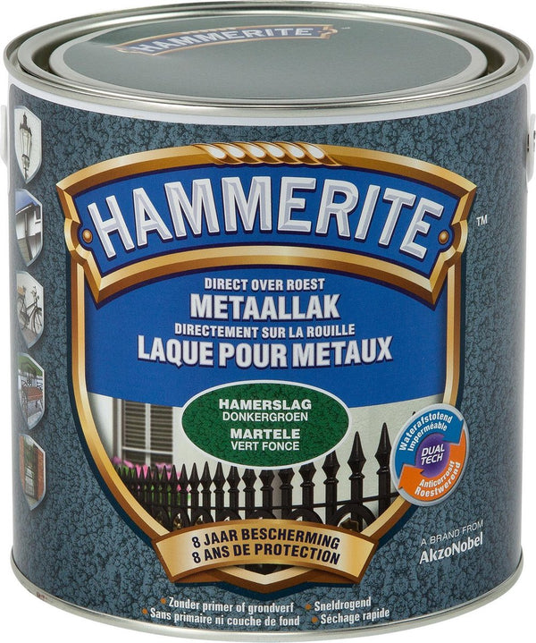 Hammerite Metaallak - Hamerslag - Donkergroen - 2.5L