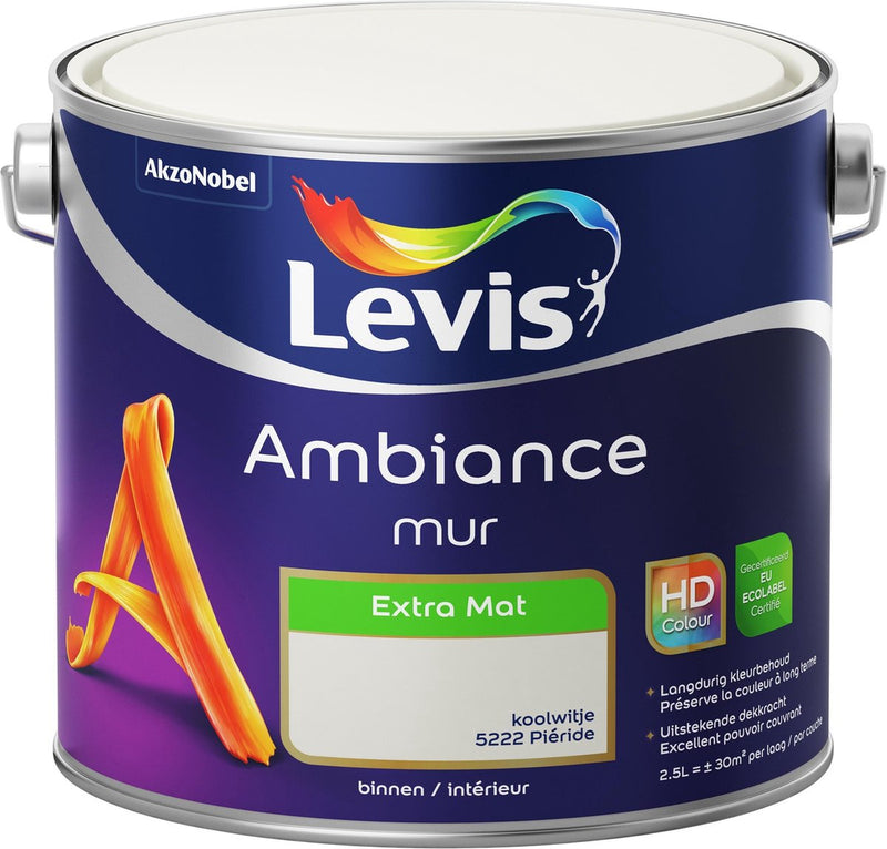 Levis Ambiance Muurverf - Extra Mat - Koolwitje - 2,5L