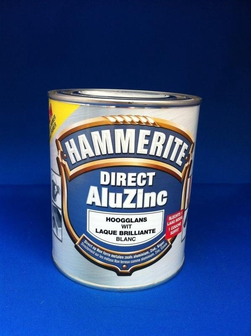 Hammerite Direct AluZinc Hoogglans | WIT 750ml.