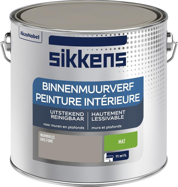 Sikkens Binnenmuurverf Mat Warmgrijs 2,5L