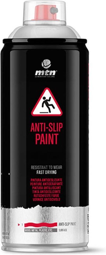MTN Pro Non-slip Paint - Transparante spuitverf, met een anti-slip eigenschap, die vallen helpt voorkomen