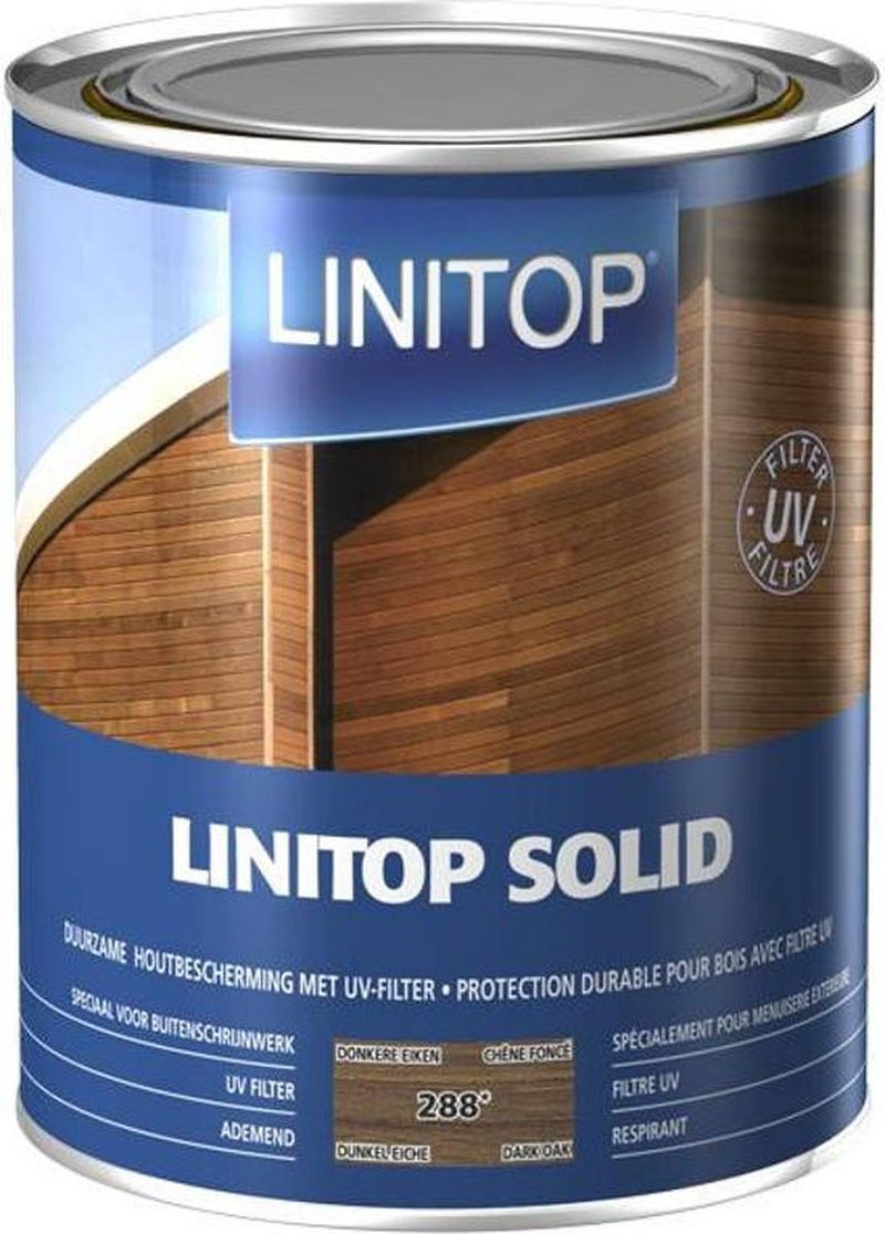 Linitop Solid - Transparante decoratieve beschermende beits KLEURLOOS - Linitop - 2,5 L