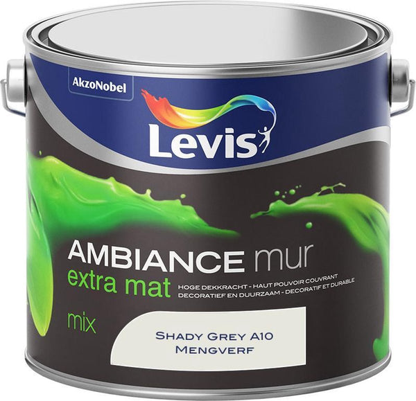 Levis Ambiance Muurverf - Extra Mat - Shady Grey A10 - 2,5L