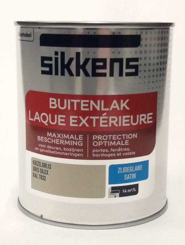 SIKKENS BUITENLAK ZIJDEGLANS kIEZELGRIJS 0.75 L