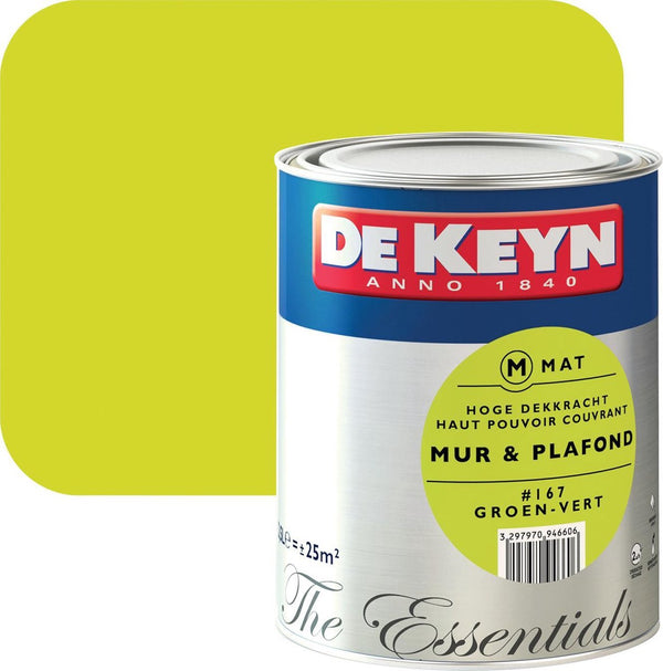 De Keyn Hoge Dekkracht - Muur/plafondverf - GROEN MAT 2.5L