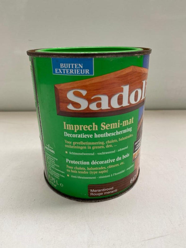 Sadolin Decoratieve houtbescherming - 0.75L | MAT Schimmelwerend - Vochtwerend - ademend "MERANTIROOD"