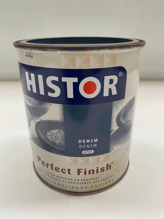 HISTOR - Perfect Finish - Zijdeglans LAK - Houtverf 0.75L "DENIM 6761"