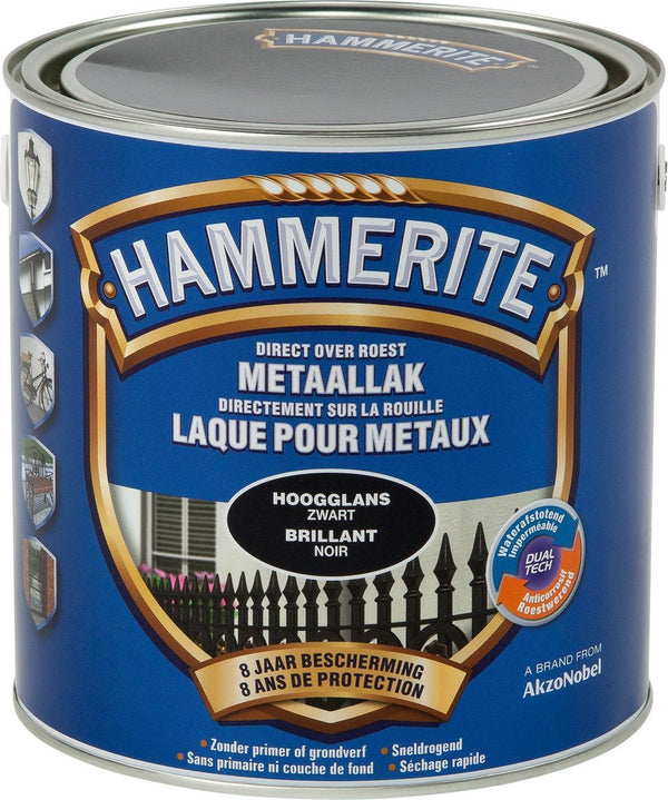 Hammerite Metaallak - Hoogglans - Zwart - 2.5L