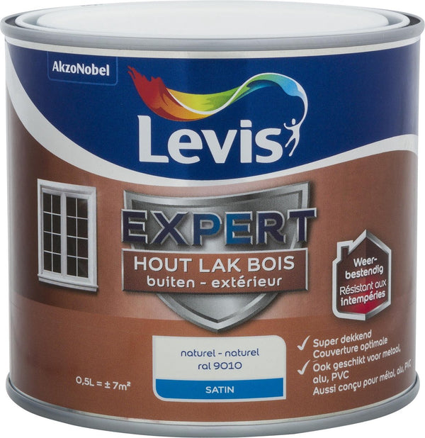 Levis Expert - Lak Buiten - Naturel - Satin - 0.5L