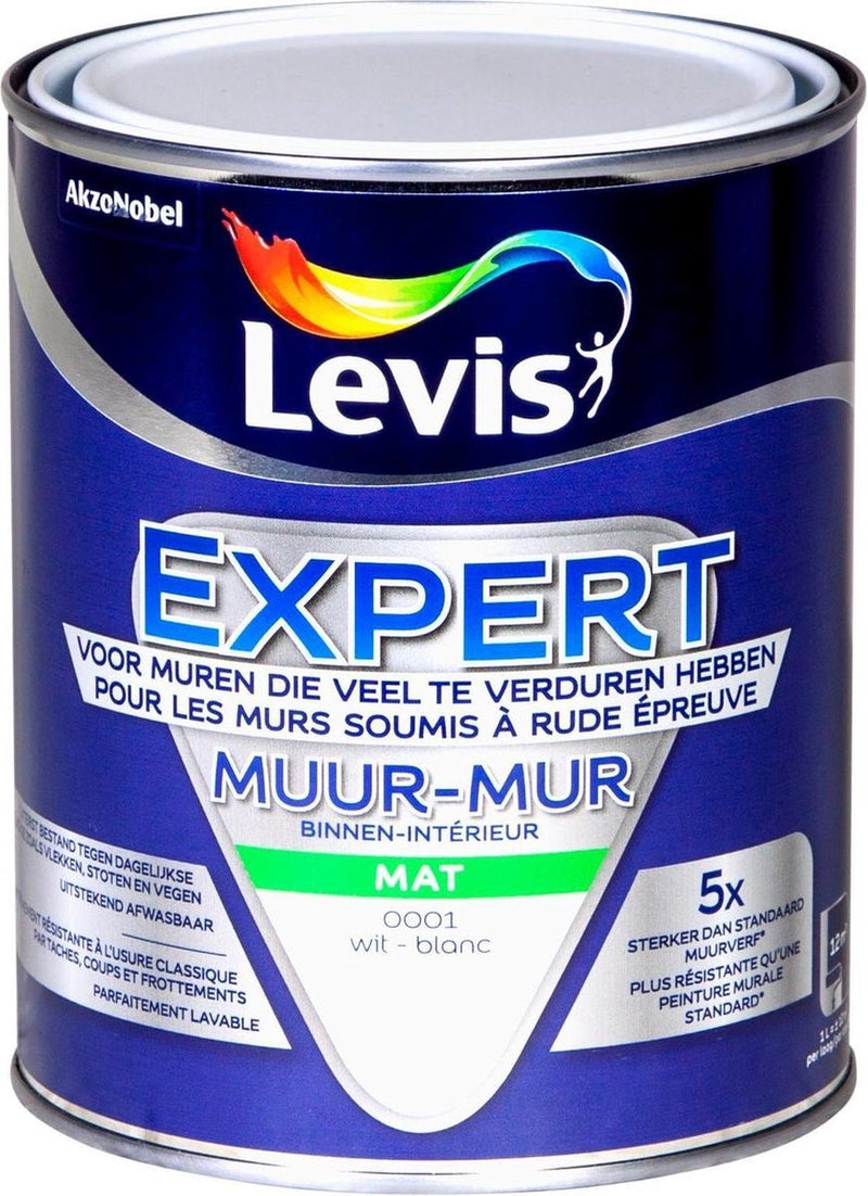 Levis Expert Muurverf - Binnen - WIT Mat 1L