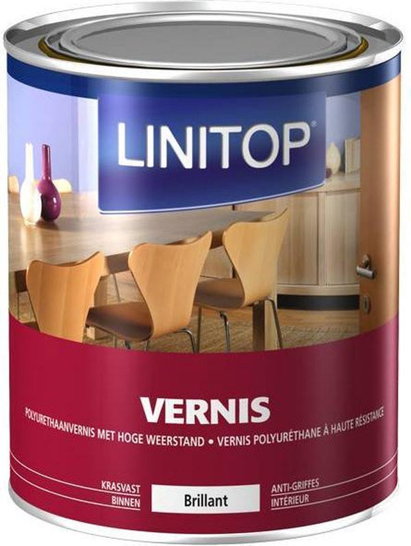 Vernis - Hoge sterke polyurethaan interieurvernis - Linitop - 0,75 L