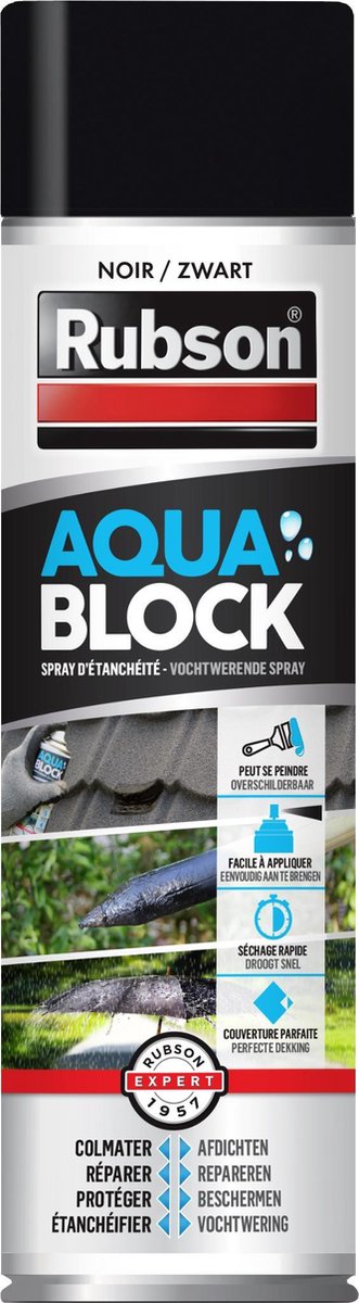 Rubson Aquablock Rubber seal Spray waterdicht afdichting 300 ml