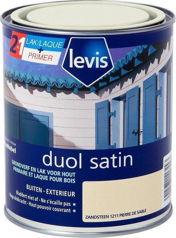 Levis Duol Hout Primer en lak - Zandsteen - Satin - 0.75L