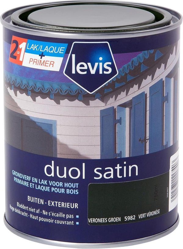 Levis Duol Hout Primer en lak - Mosgroen - Satin - 0.75L