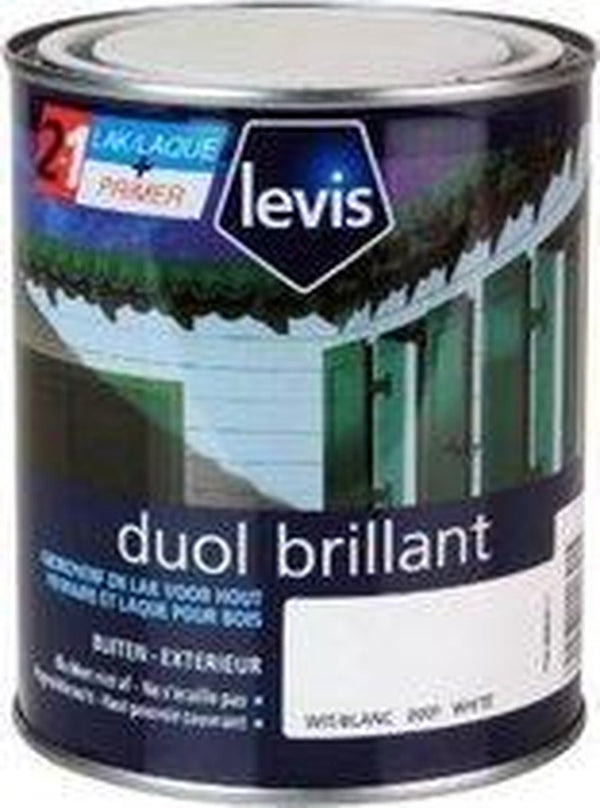 Levis Duol Hout Primer en lak - Wit - Gloss - 0.75L