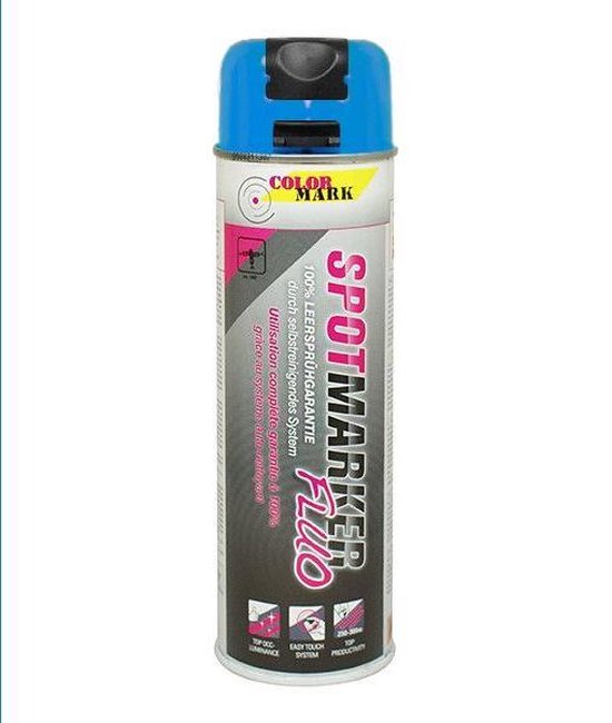 Motip Color Mark - Spray Spot/fluomarker - Blauw 500ml.