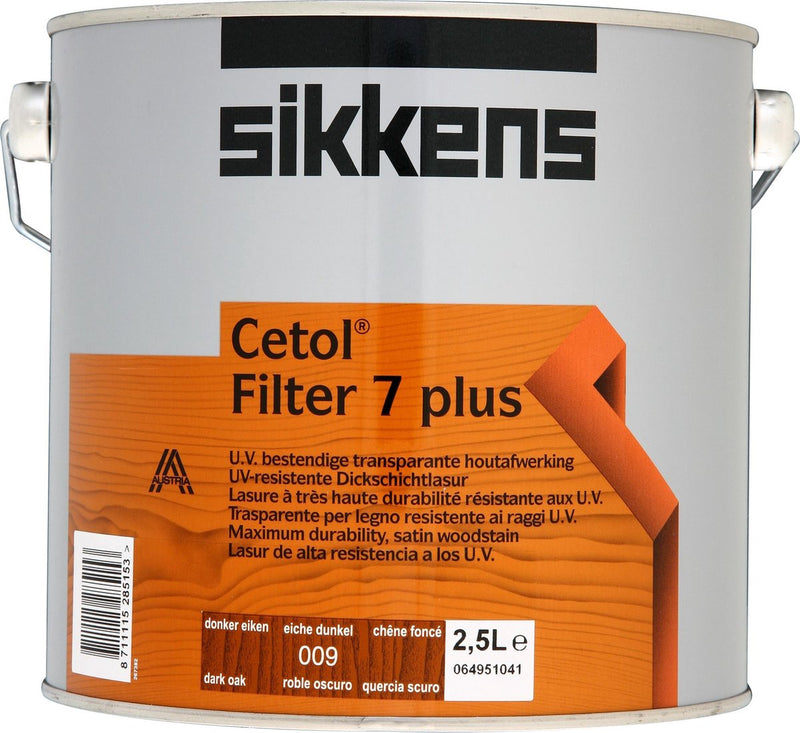 Sikkens lazuur 'Cetol Filter 7 plus' zijdeglans donker eiken 2,5 L