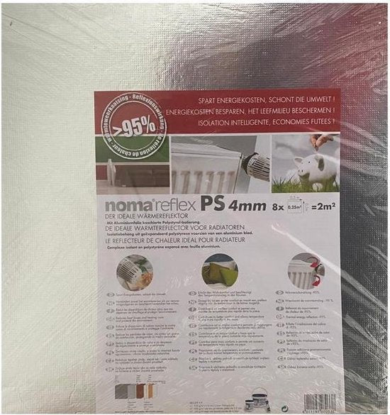 NomaReflex PS - Ideale warmtereflector voor radiator - 4mm - 0.5m² x 0.5m²