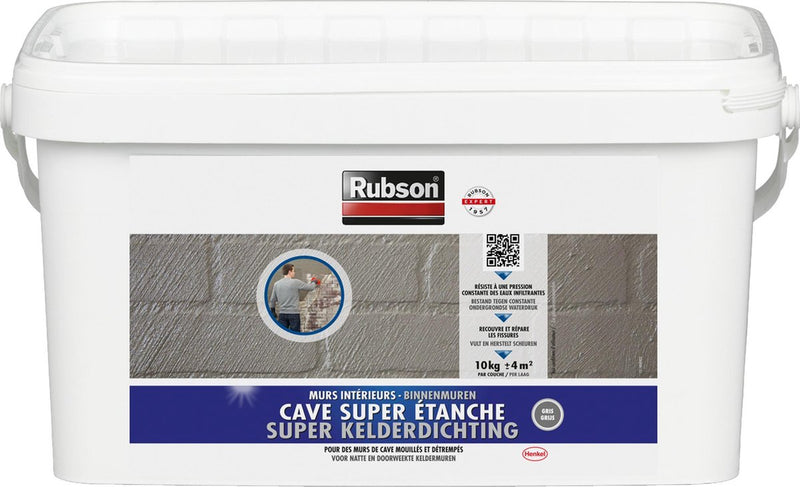 Rubson Super Kelderdichting Keldercoating en Garagecoating - 10 Kg - Grijs