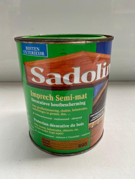 Sadolin Decoratieve houtbescherming - 0.75L | MAT Schimmelwerend - Vochtwerend - ademend "EIKEN"