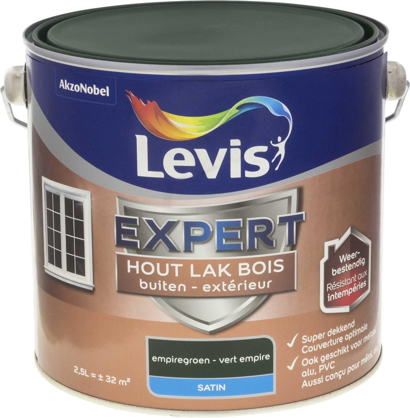 Levis Expert Lak Buiten - Satin - Empiregroen - 2.5L