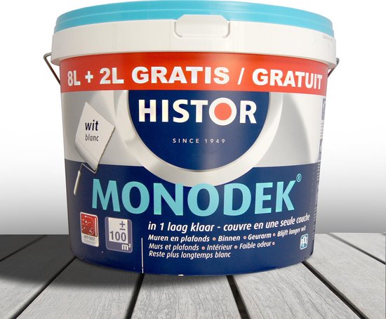 Histor-Muurverf-Monodek-Wit-10 liter