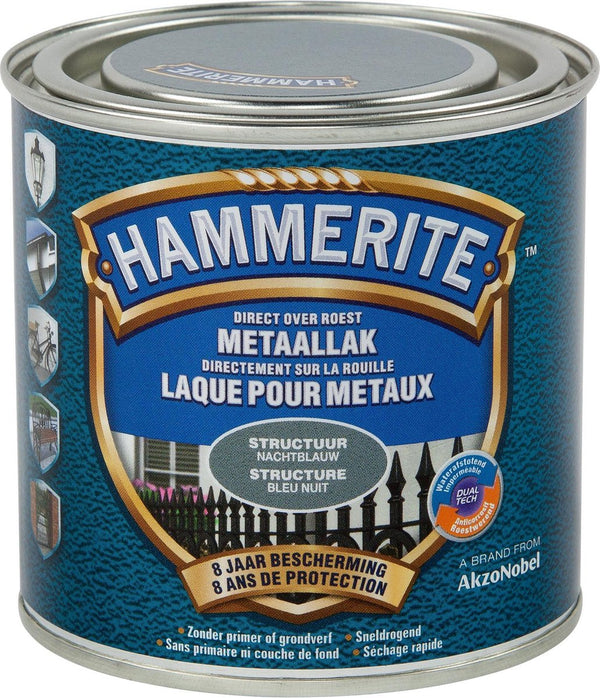 Hammerite Struct.Mat Lak Nachtblauw 250 ML