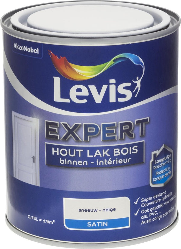 Levis Expert Lak Binnen - Satin - Sneeuw - 0.75L